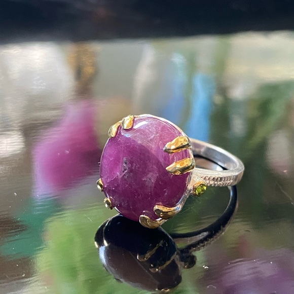 Unique Genuine Raw Ruby Ring - Picture 8 of 9